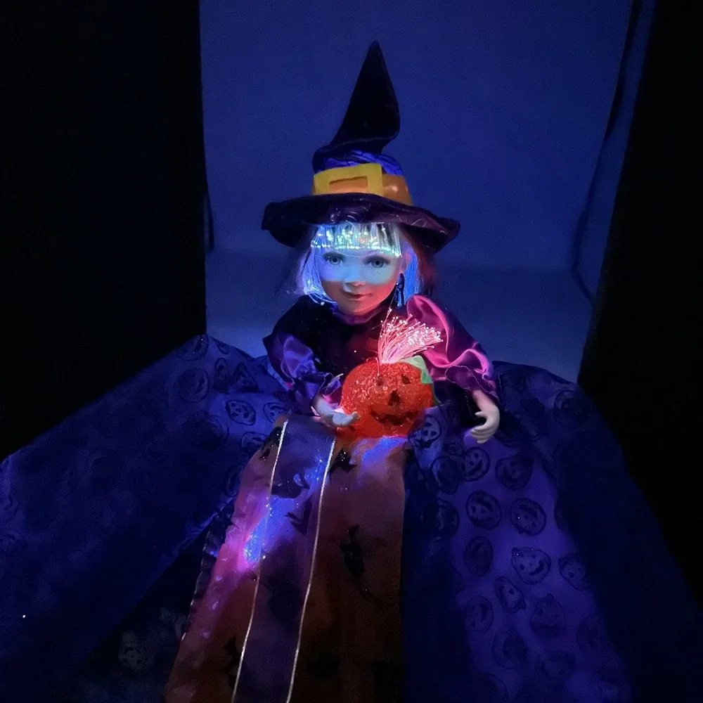 Cracker‎ BarrelColor Changing Fiber Optic Witch Halloween Masquerade Works